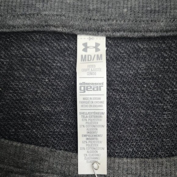 Under Armour All Season Gear Ladies Size Medium Dark Grey Fitted Sweat Top - Picture 3 of 9